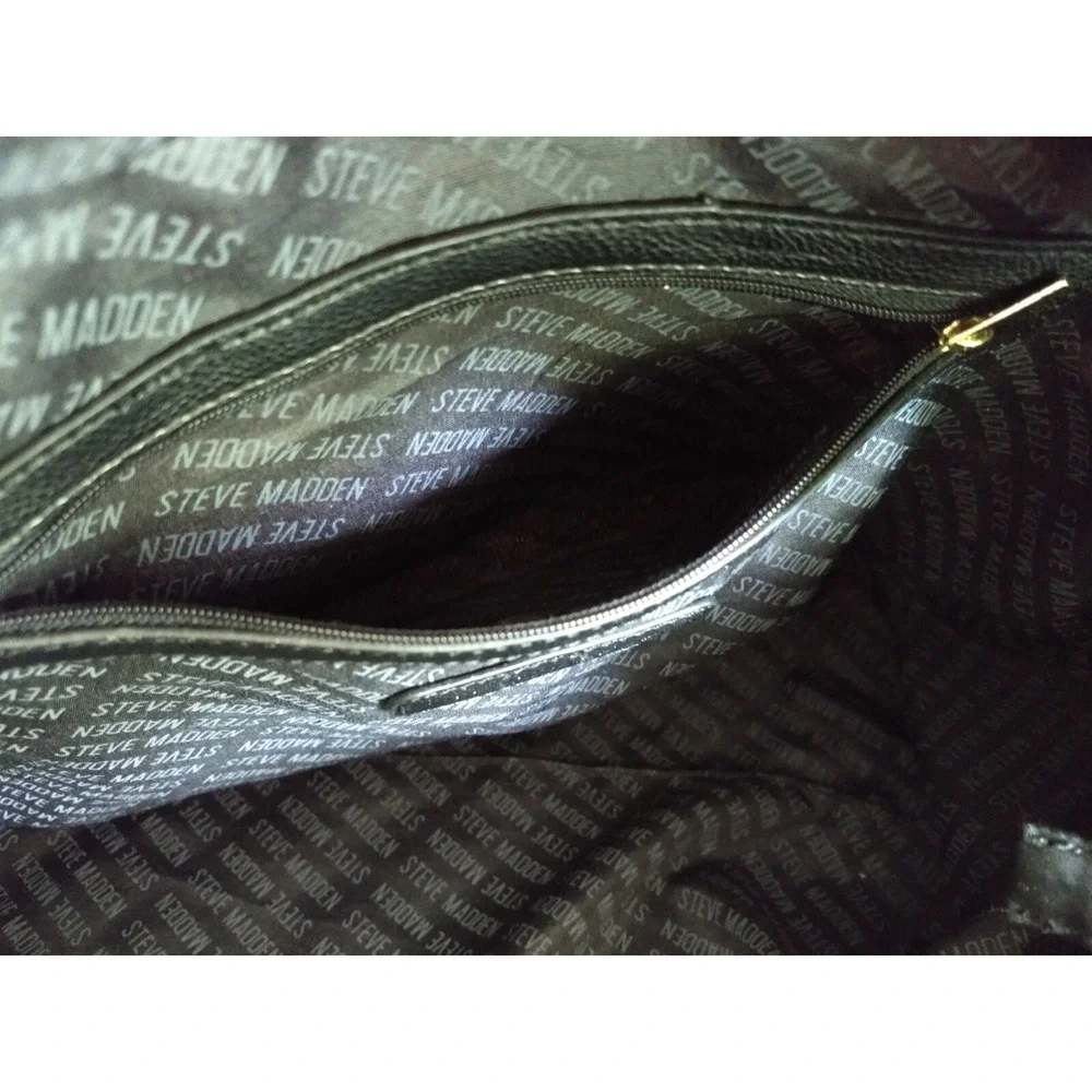 Steve Madden‎ Nylon Quilted Duffel Bag Floral Pink Black Weekend Tote Logo Strap